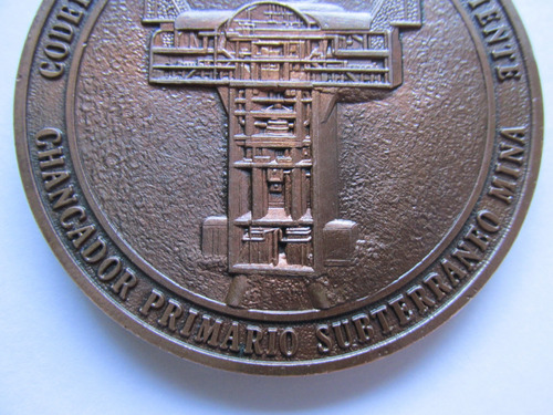 Antigua Medalla Mina Cobre El Teniente Año 1982 Rara Escasa (Usado)