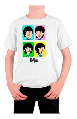 Polera Para Niños Estampada Diseño Clásico The Beatles 