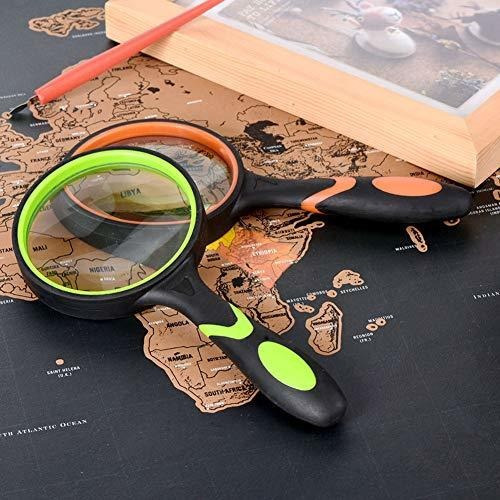 Ocim (2 Pcs) 10x Magnifying Glass, Handheld Reading Magni