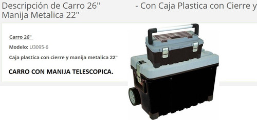 Carro + Caja Para Herramientas 2en1 U3095-6 Organizador