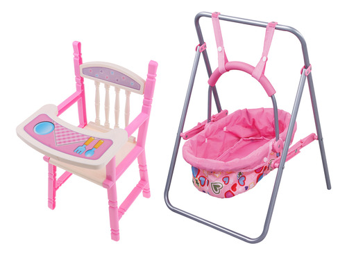 Simulación Silla De Comedor Cuna Mecedora Mini Para