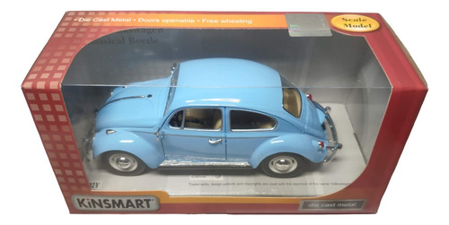 Volkswagen Classical Beetle 1967 Esc 1:24 Kinsmart Celeste Celeste