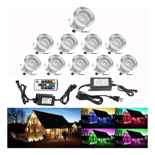 Paquete Qaca De 10 Led Deck Light Kit 0.1w-0.3w Iluminación 