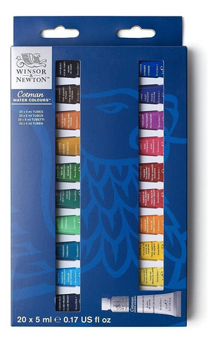 Estuche para acuarela Winsor & Newton Cotman, 20 colores