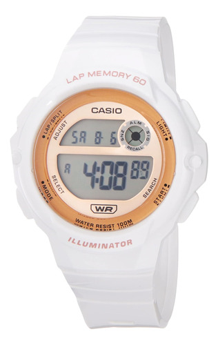 Reloj De Cuarzo Casio Illuminator Lap Memory 60 Lws-1200h-7a