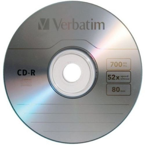 Disco Compacto Verbatim Cd-r 80min 700mb 52x Paquete C/5 /vc