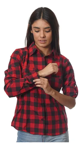 Camisa escocesa mujer new arrivals