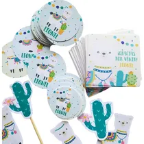 Comprar Kit Decoracion Cumpleaños Llamas Candy Bar Deco Llamitas