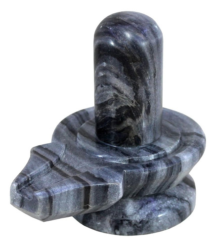 Kleo Piedra De Mármol Negro Shiva Lingam Shiv Ling Idol Murt