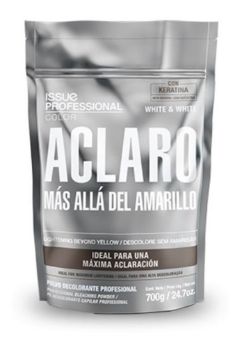 Decolorante Issue Professional  Aclaro Polvo Decolorante tono más allá del amarillo para cabello