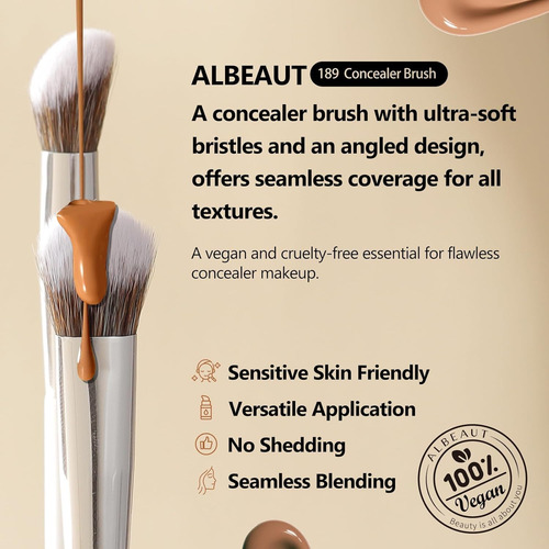 Pinceles De Maquillaje Corrector De Base Albeaut Para Barra