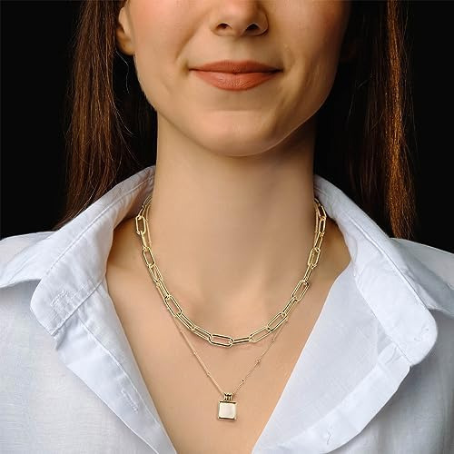Jiulory Gargantilla En Capas Chapada En Oro Collar De Doble