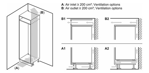 Heladera No Frost Bosch Kbn96vfe0 Integrable Combi Serie 4