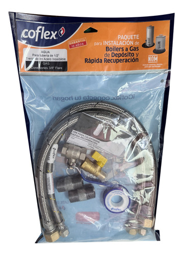 Coflex Kit Instalacion Boiler / Calentador de Agua (1/2'' Agua X 3/8'' Gas) Ps-e002