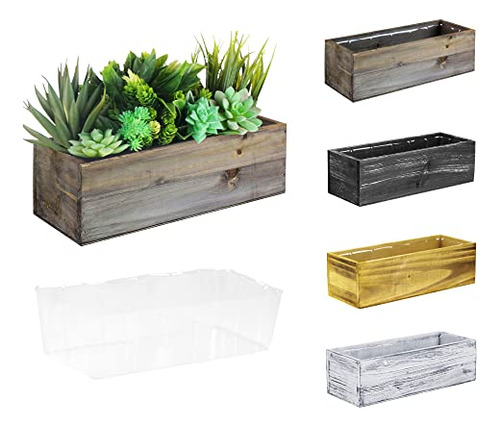 Caja De Madera Plantas (13 X5  H