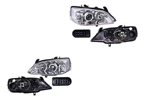 Par Juego Faros Chev Astra 2004 - 2006 Fondo Cromado Qwe