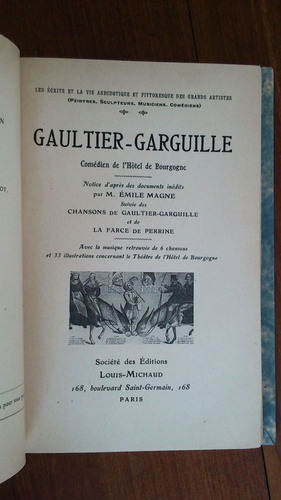 Gaultier Garguille Comedién Hotel Borugogne 1920 Emile Magne