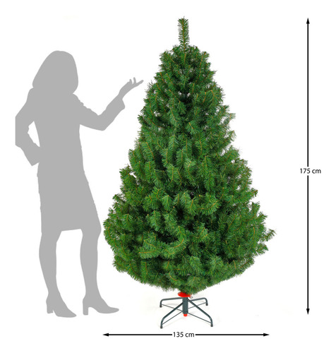 Árbol De Navidad Pino Sierra Verde No5.5 175cm Naviplastic