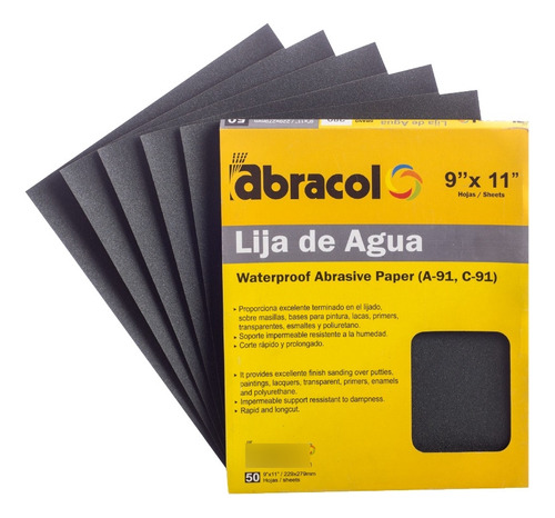 Lija De Agua Grano 2500 Pqtx25unid - Abracol