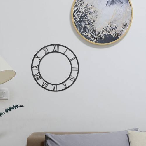 Adhesivo De Pared Con Forma De Reloj Redondo: Espejo Acrílic