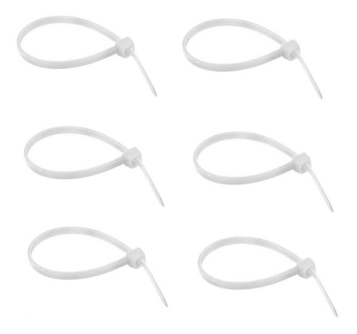Abraçadeira Nylon Branca 4,8mmx400mm C/100 Unidades Brasfort