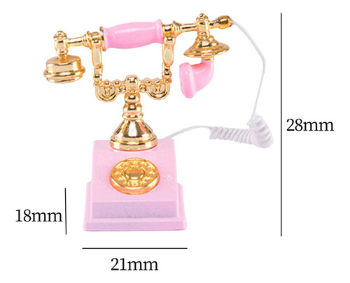 Mini Adorno Para Muebles De Casa De Muñecas Rosado