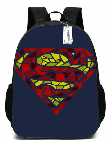 Mochila Escolar Dc Cartoon Super Hero Superman Para Escuela