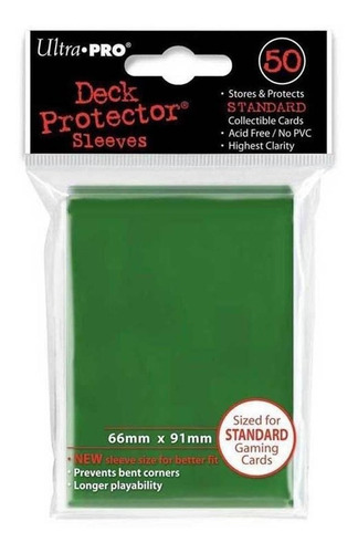 Folio/protector Ultra Pro Standard Verde X50 Muy Lejano