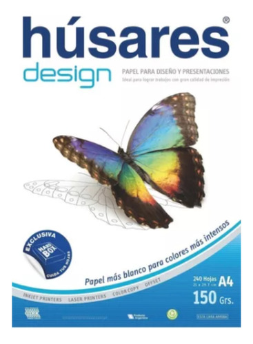 Húsares 16267 Resma Design A4 150 Grs. X240