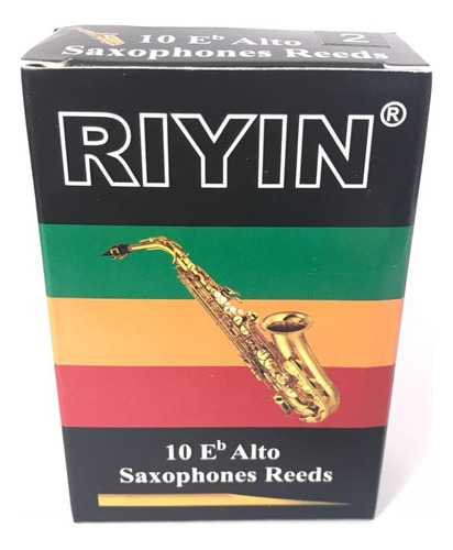 Caixa Palheta Riyin Sax Alto 2,0 Com 10 Unidades