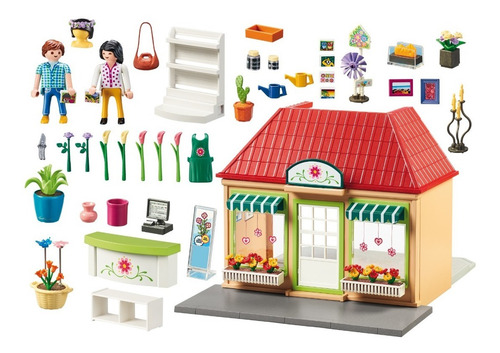 Casa Florería Negocio Plantas Flores Playmobil 70016 Playlgh