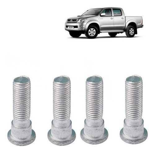 Set 4  Perno Rueda Del Para Toyota Hilux  3.0 2002 2004