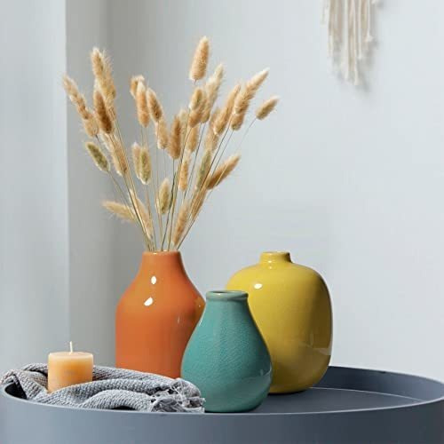 Imagen 2 de 6 de Set De 3 Jarrones Decorativos Pequeños Cerámica Modernos