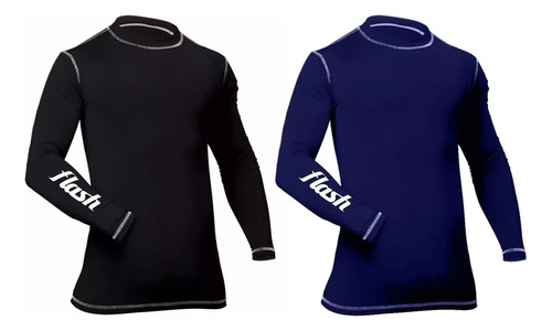 Remera Termica Flash Camiseta Primera Piel Abrigo Frio X 2u