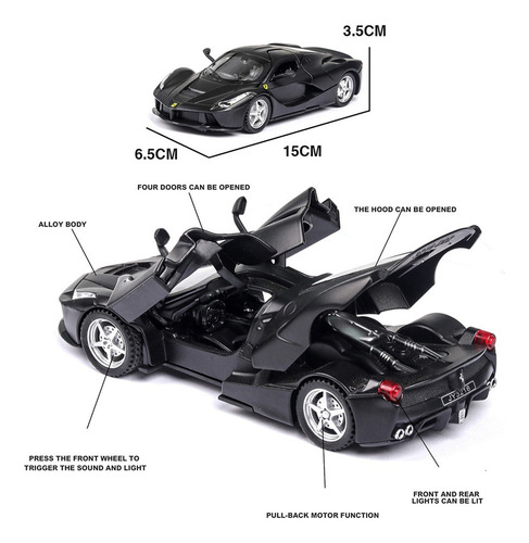 Ferrari Laferrari Supercars Miniatura Abre Puertas Colección