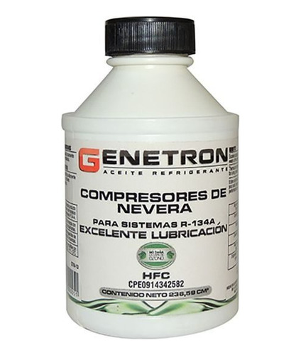 Aceite Comercial Nevera Genetron R-134a Peq  8onz