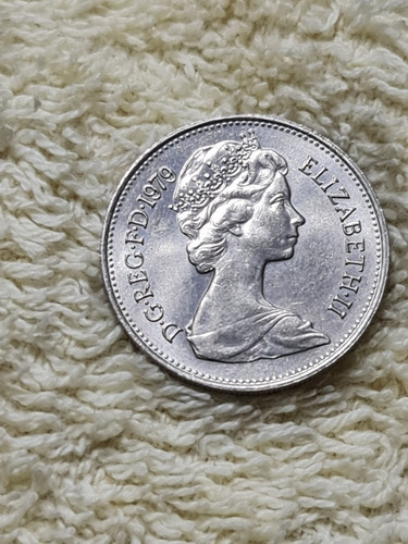Moneda Antigua Inglaterra 5 Pence 1979 Coleccionista (Usado)