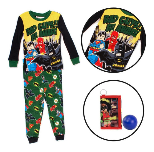 Pijama Lego Para Niño Batman Heroes Bad Guys Verde