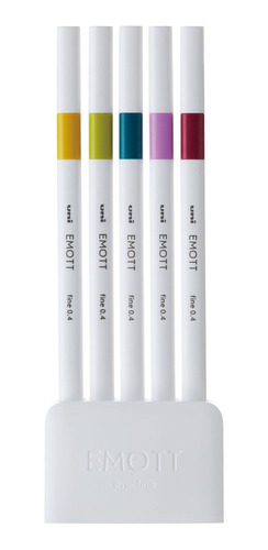 Set Tiralíneas Uniball Emott Pem-sy N°8 X5 Colores