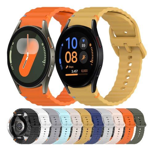 Correa De Silicona Gris Claro Para Samsung Galaxy Watch 6 Cl