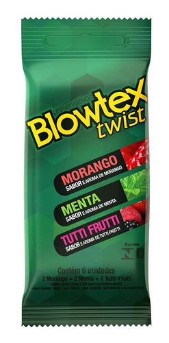 Imagem 1 de 1 de Preservativo Twist Sabor E Aroma 6 Unidades Blowtex