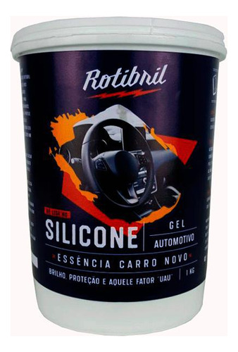 Silicone Gel Automotivo Rotibril Renovador De Plásticos 1 Kg