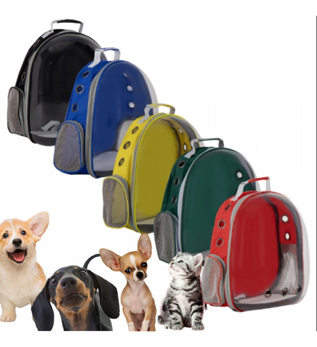 Mochila Transportadora De Mascotas Con Acrilico Transparente