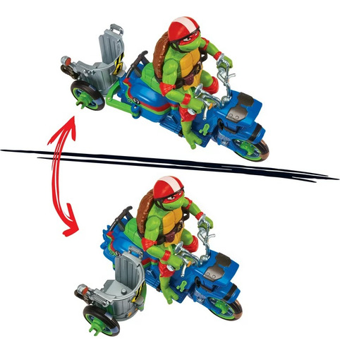 Tortugas Ninja Mutantes Figura Rafael Con Moto Mayhem