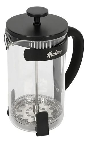 Cafetera Vidrio Acero Inoxidable Prensa Francesa 600ml Negra Negro