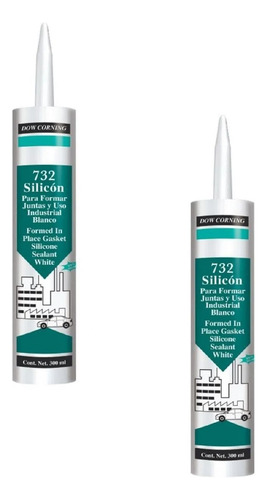 Silicón Sista 732 Juntas Industriales Blanco 300ml (2pz)