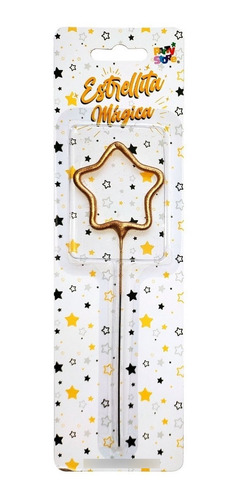 Imagen 1 de 6 de Vela Sparkle Estrellita Dorada - Lollipop