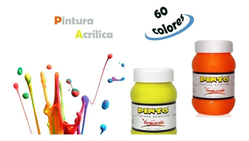 Paquete De 12 Pinturas Acrílica Pinto 100ml 