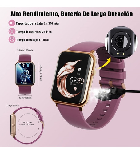 Reloj Inteligente Deportivo Impermeable Para Mujer