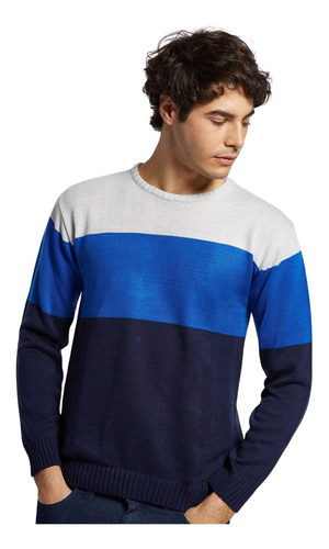 Sweater Escote Redondo Combinado Macowens 60009